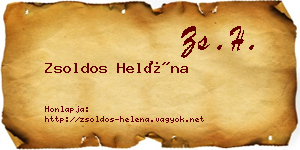Zsoldos Heléna névjegykártya